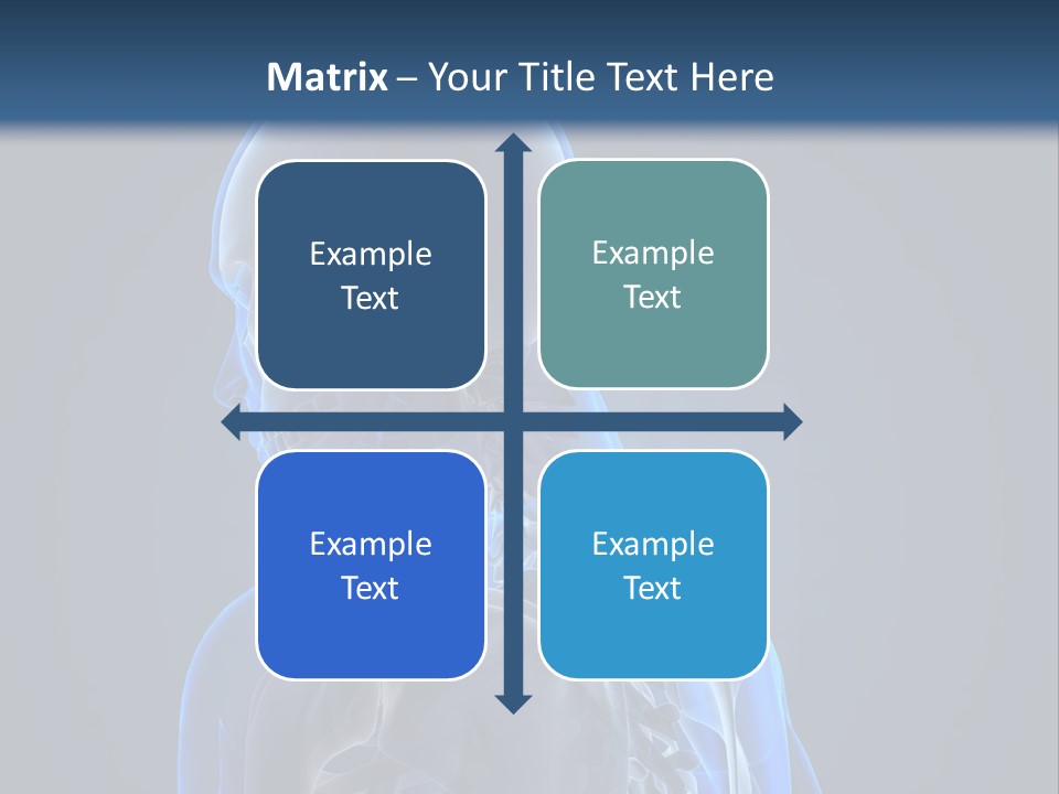 A Skeleton Is Shown With A Blue Background PowerPoint Template
