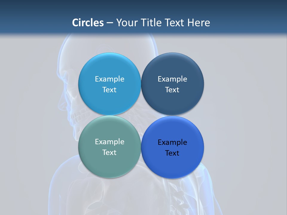 A Skeleton Is Shown With A Blue Background PowerPoint Template