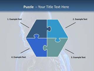 A Skeleton Is Shown With A Blue Background PowerPoint Template