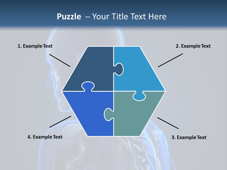 A Skeleton Is Shown With A Blue Background PowerPoint Template