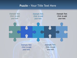 A Skeleton Is Shown With A Blue Background PowerPoint Template