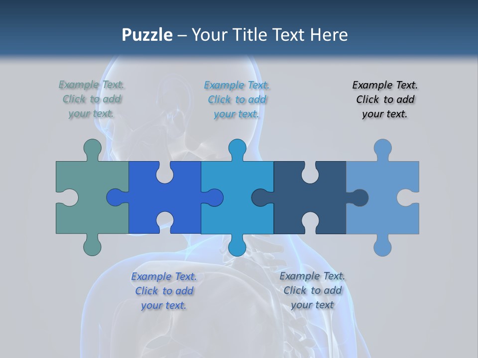 A Skeleton Is Shown With A Blue Background PowerPoint Template