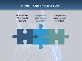 A Skeleton Is Shown With A Blue Background PowerPoint Template