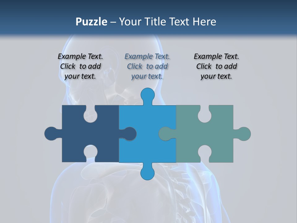 A Skeleton Is Shown With A Blue Background PowerPoint Template