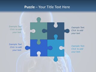 A Skeleton Is Shown With A Blue Background PowerPoint Template