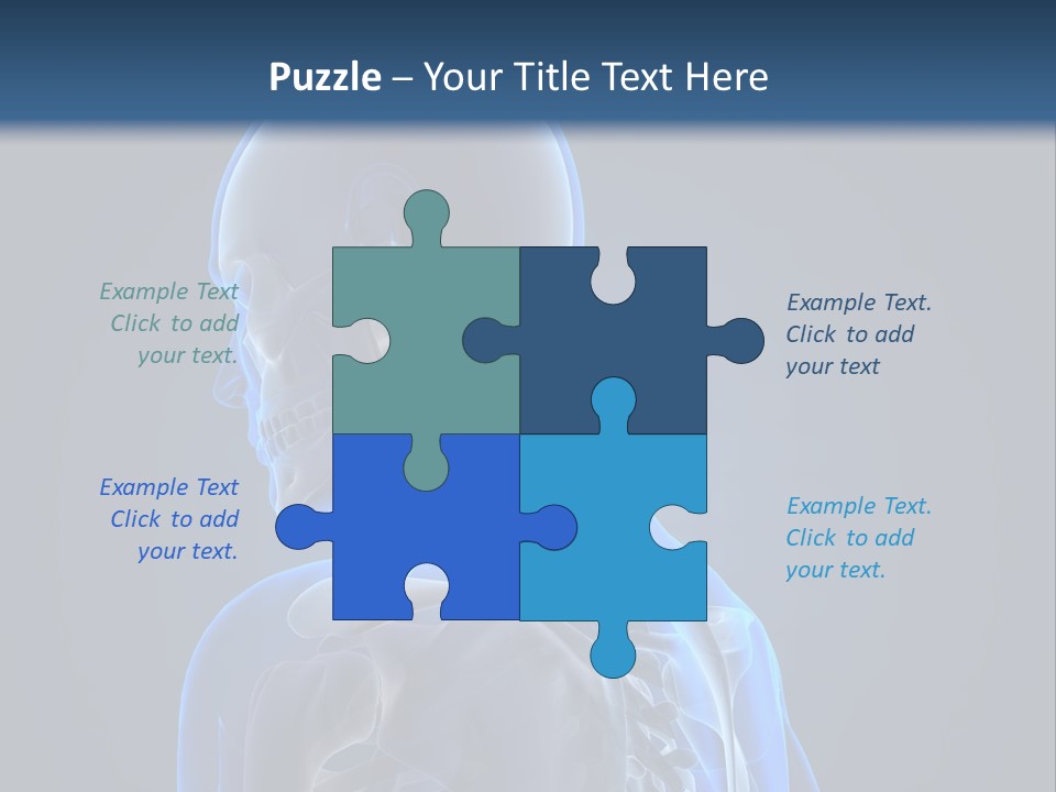 A Skeleton Is Shown With A Blue Background PowerPoint Template