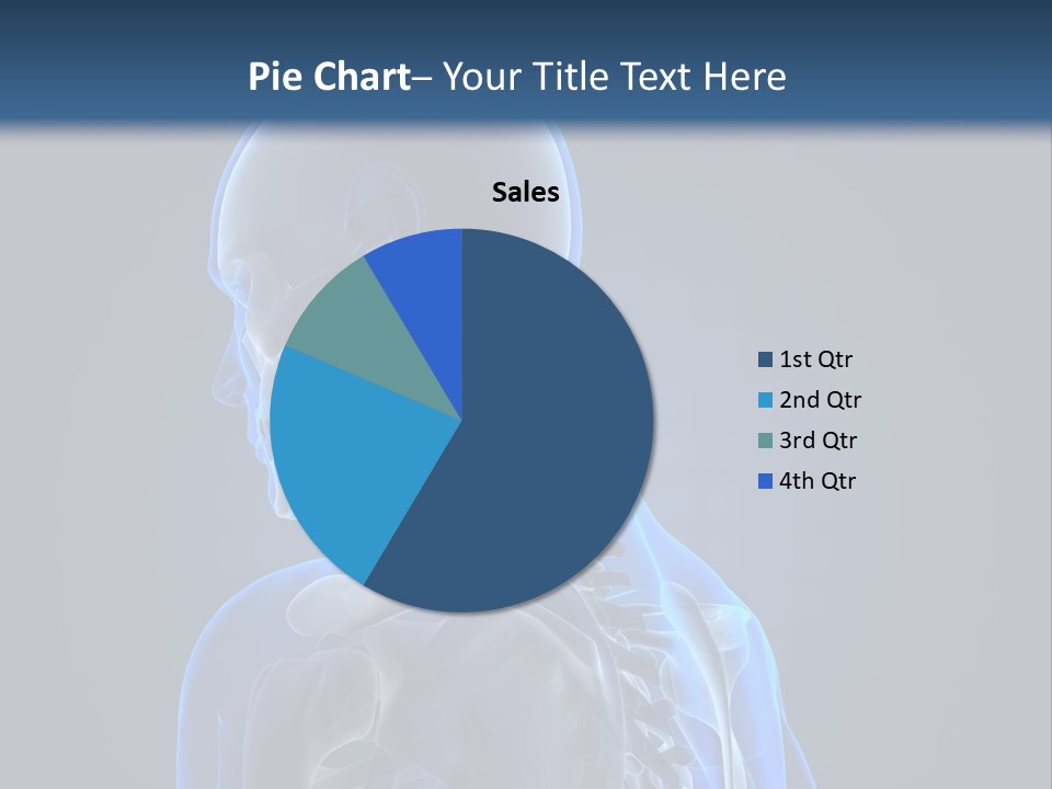 A Skeleton Is Shown With A Blue Background PowerPoint Template