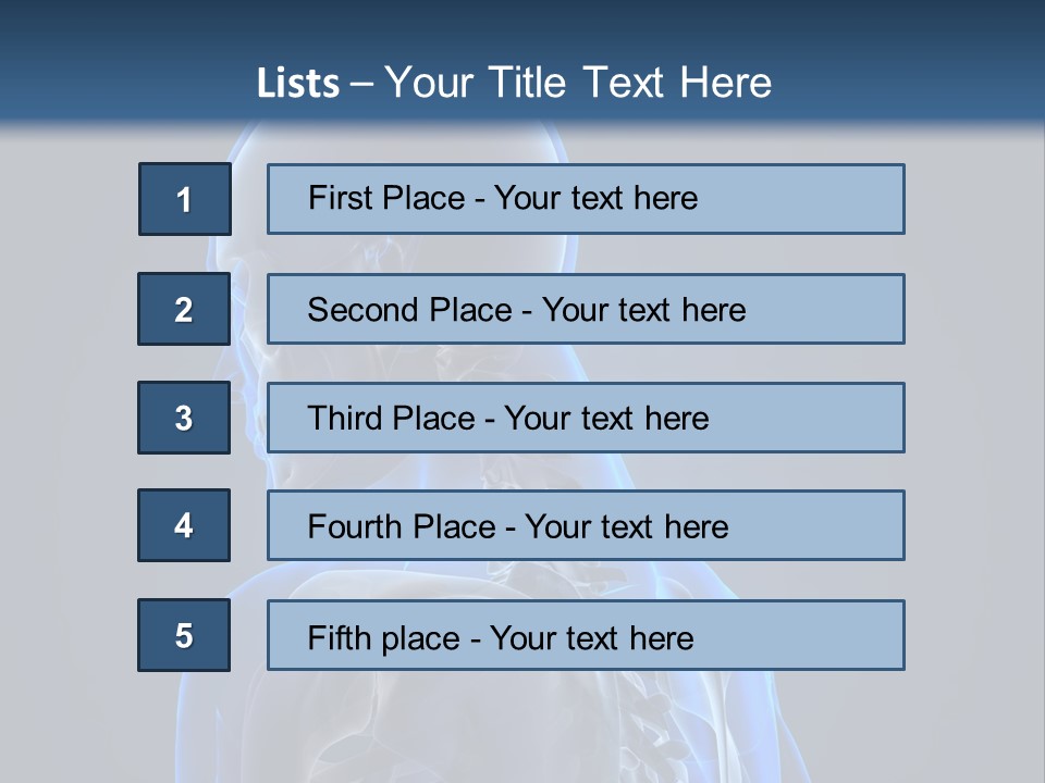A Skeleton Is Shown With A Blue Background PowerPoint Template