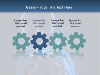 A Skeleton Is Shown With A Blue Background PowerPoint Template