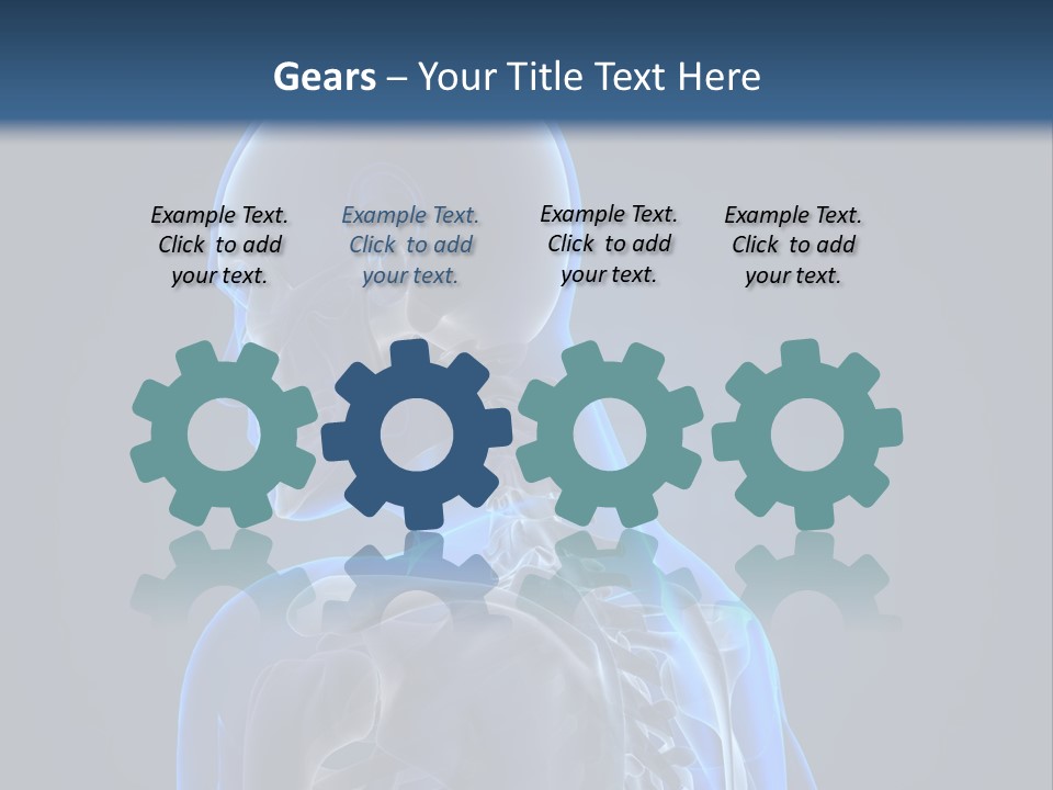 A Skeleton Is Shown With A Blue Background PowerPoint Template