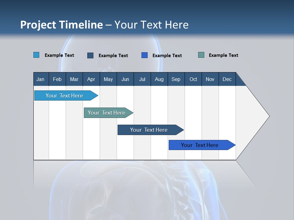 A Skeleton Is Shown With A Blue Background PowerPoint Template