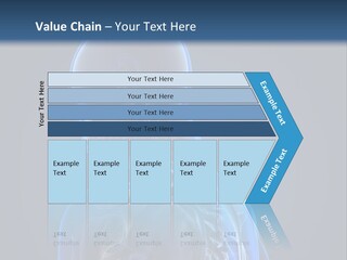 A Skeleton Is Shown With A Blue Background PowerPoint Template