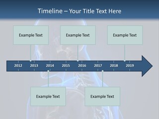 A Skeleton Is Shown With A Blue Background PowerPoint Template