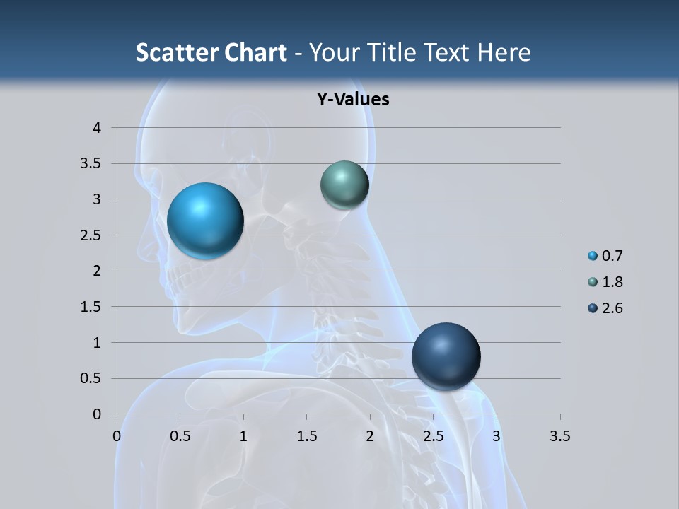 A Skeleton Is Shown With A Blue Background PowerPoint Template