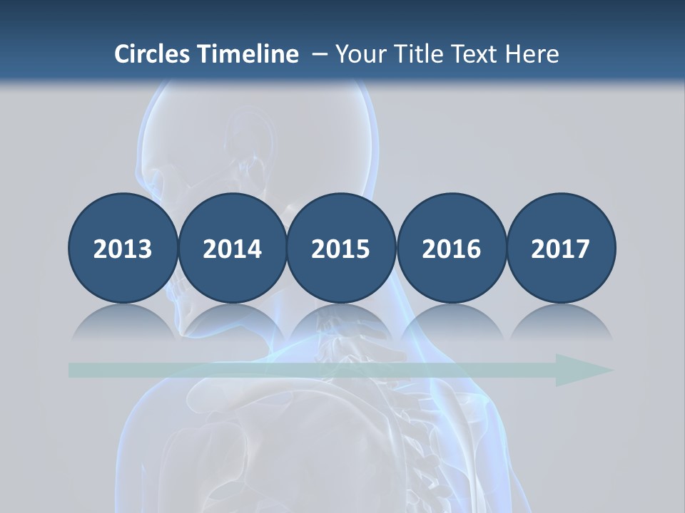 A Skeleton Is Shown With A Blue Background PowerPoint Template