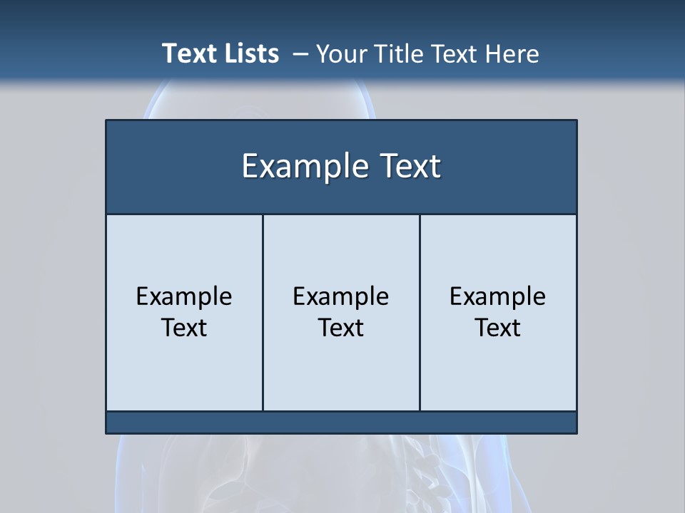 A Skeleton Is Shown With A Blue Background PowerPoint Template