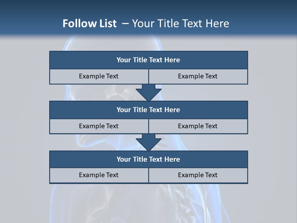 A Skeleton Is Shown With A Blue Background PowerPoint Template