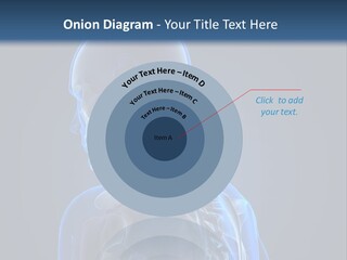A Skeleton Is Shown With A Blue Background PowerPoint Template
