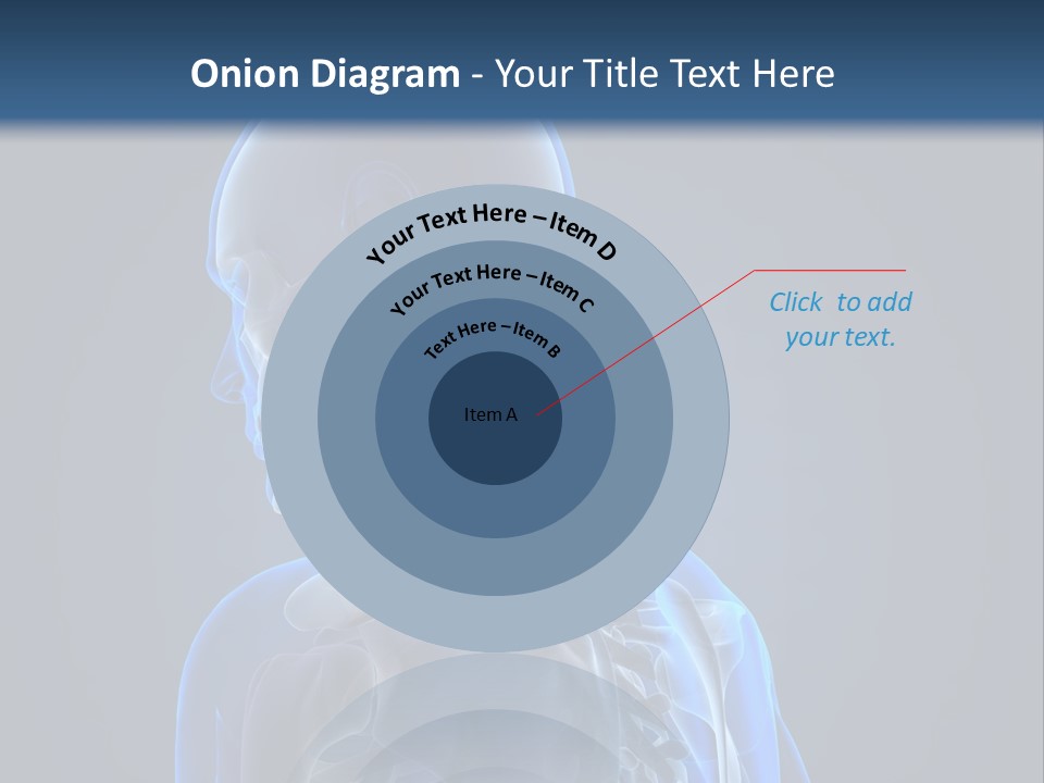 A Skeleton Is Shown With A Blue Background PowerPoint Template
