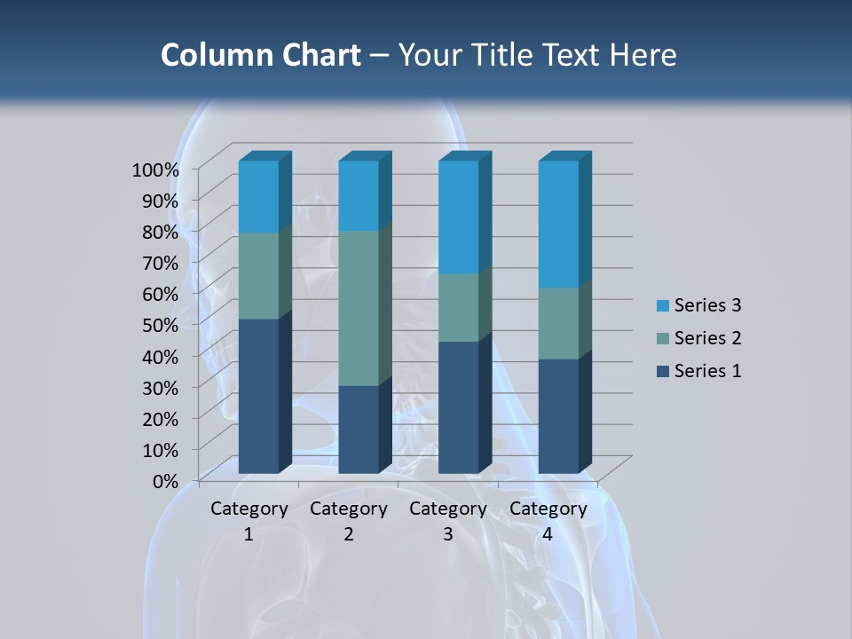 A Skeleton Is Shown With A Blue Background PowerPoint Template