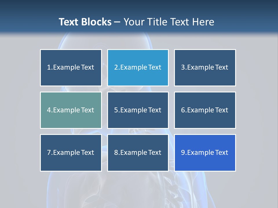 A Skeleton Is Shown With A Blue Background PowerPoint Template