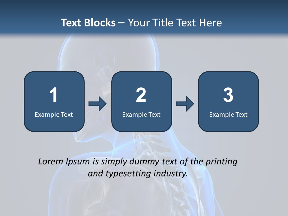 A Skeleton Is Shown With A Blue Background PowerPoint Template