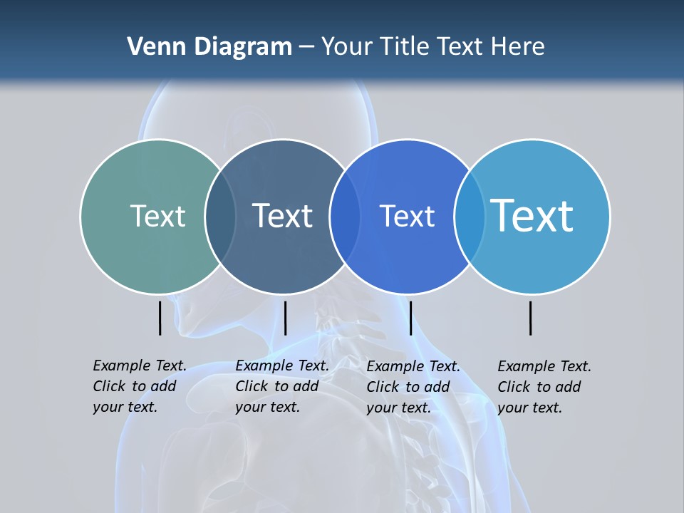 A Skeleton Is Shown With A Blue Background PowerPoint Template
