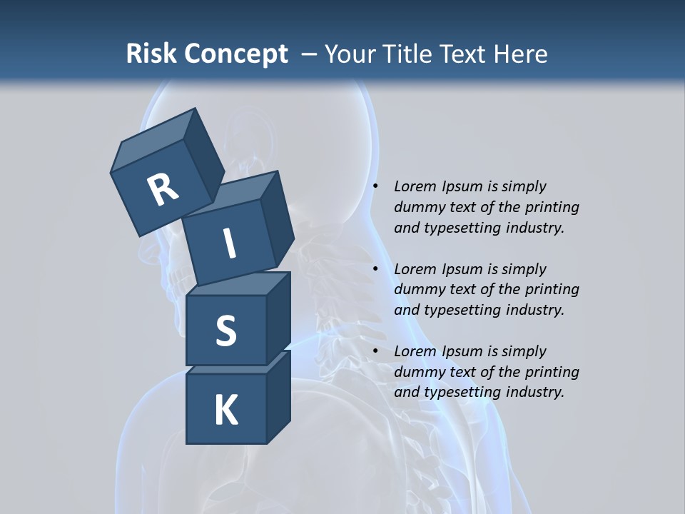 A Skeleton Is Shown With A Blue Background PowerPoint Template