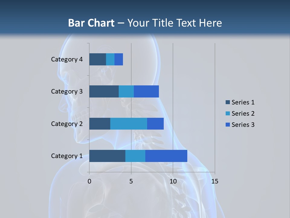 A Skeleton Is Shown With A Blue Background PowerPoint Template