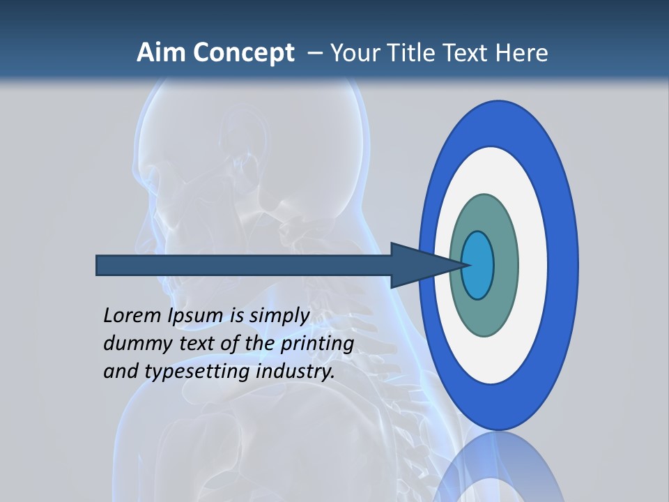 A Skeleton Is Shown With A Blue Background PowerPoint Template