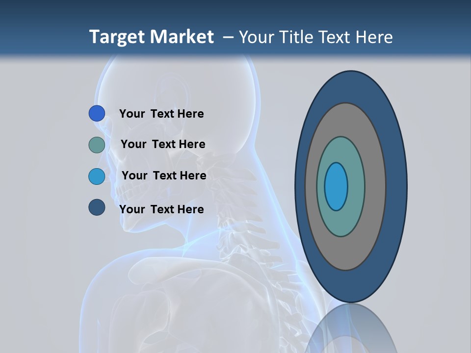 A Skeleton Is Shown With A Blue Background PowerPoint Template