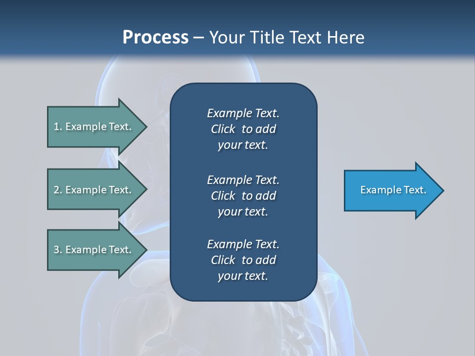 A Skeleton Is Shown With A Blue Background PowerPoint Template