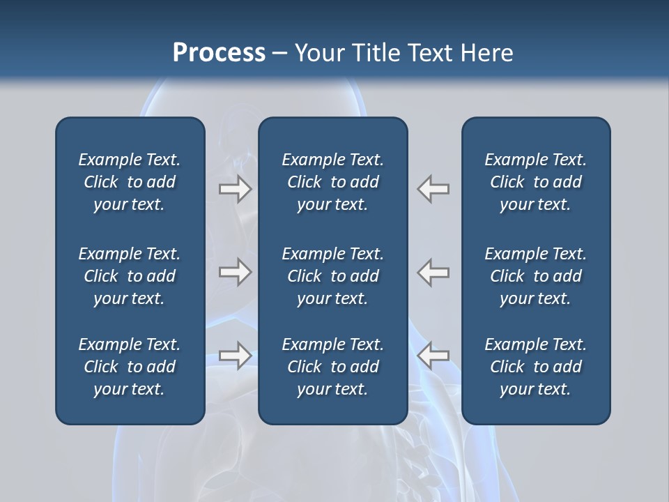 A Skeleton Is Shown With A Blue Background PowerPoint Template
