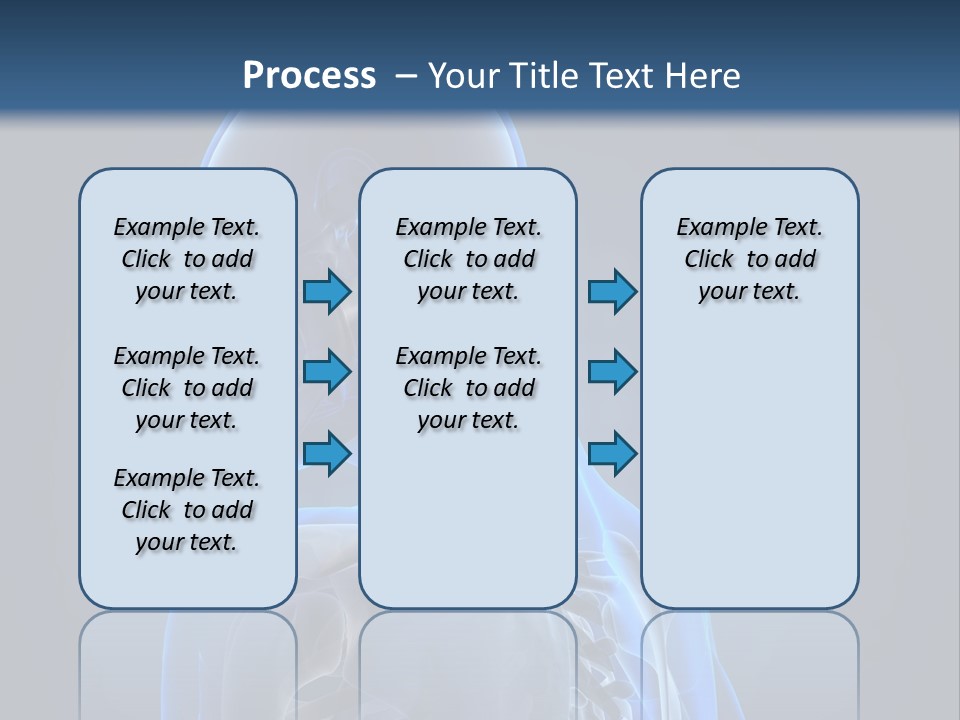 A Skeleton Is Shown With A Blue Background PowerPoint Template