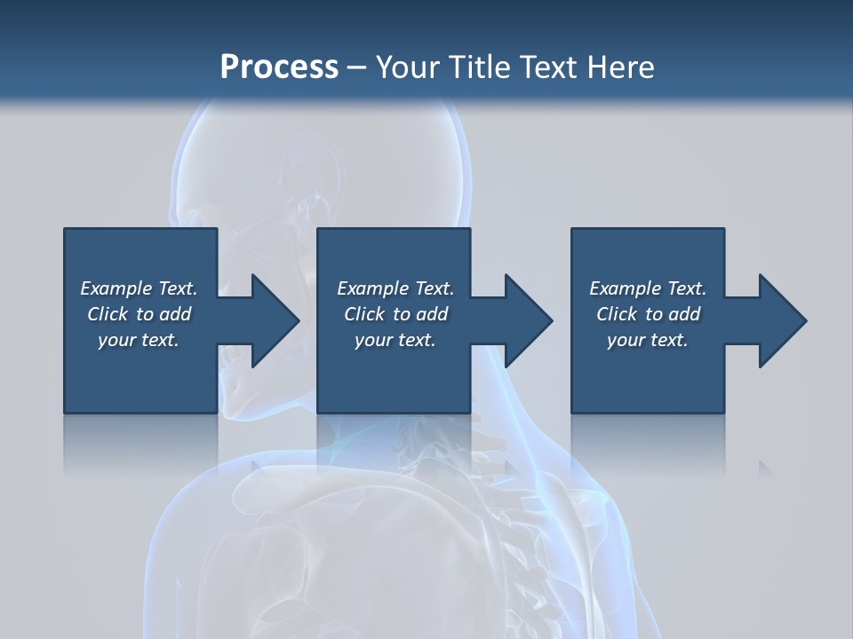 A Skeleton Is Shown With A Blue Background PowerPoint Template