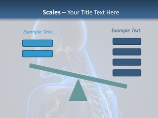 A Skeleton Is Shown With A Blue Background PowerPoint Template