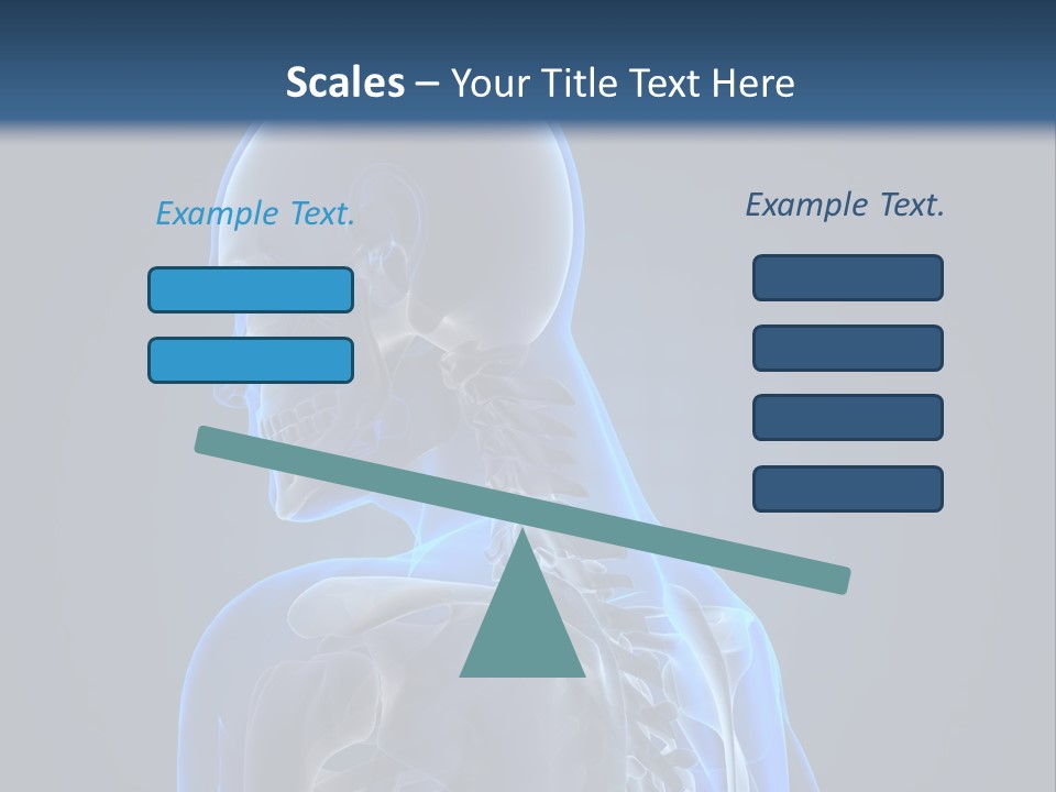 A Skeleton Is Shown With A Blue Background PowerPoint Template