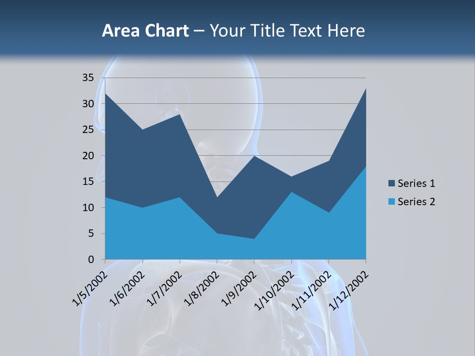 A Skeleton Is Shown With A Blue Background PowerPoint Template