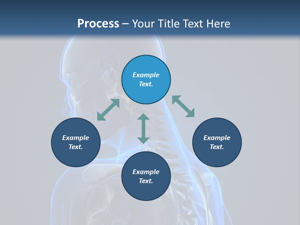 A Skeleton Is Shown With A Blue Background PowerPoint Template