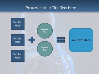 A Skeleton Is Shown With A Blue Background PowerPoint Template