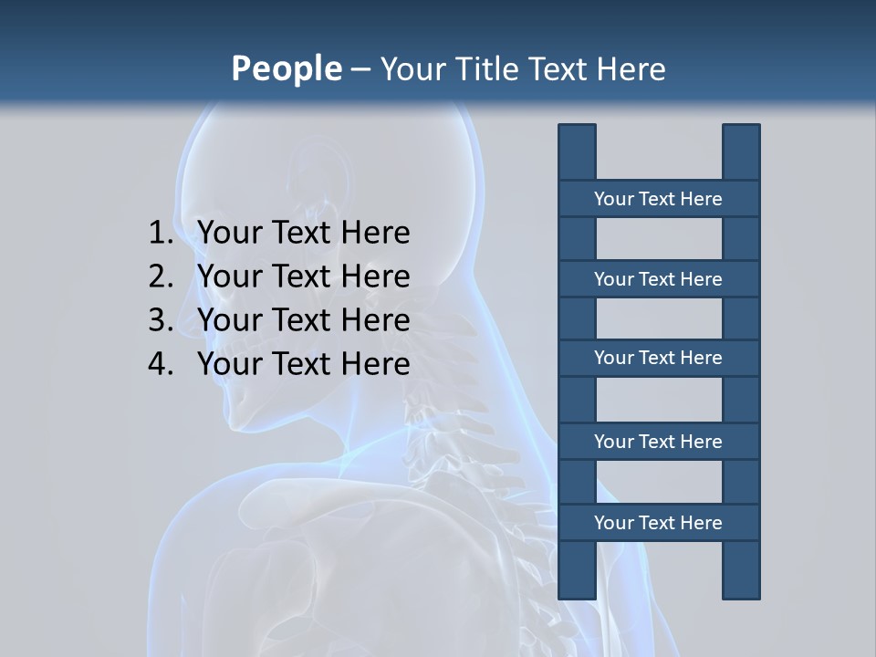 A Skeleton Is Shown With A Blue Background PowerPoint Template