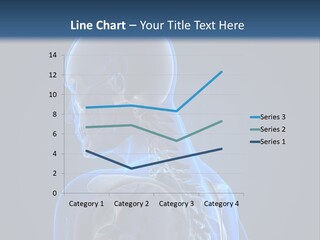 A Skeleton Is Shown With A Blue Background PowerPoint Template