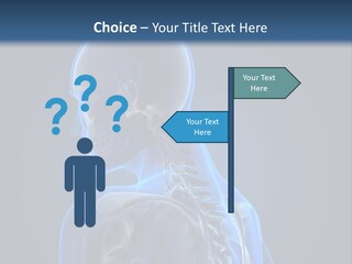 A Skeleton Is Shown With A Blue Background PowerPoint Template