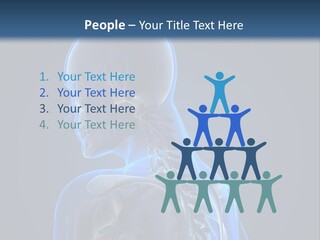 A Skeleton Is Shown With A Blue Background PowerPoint Template