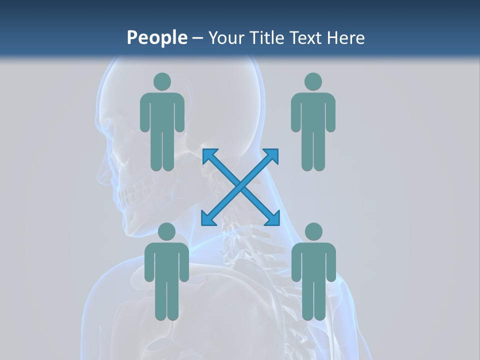 A Skeleton Is Shown With A Blue Background PowerPoint Template