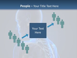 A Skeleton Is Shown With A Blue Background PowerPoint Template