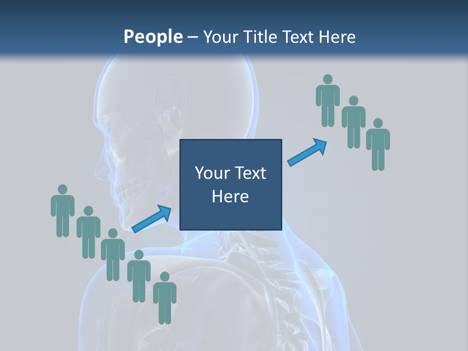 A Skeleton Is Shown With A Blue Background PowerPoint Template