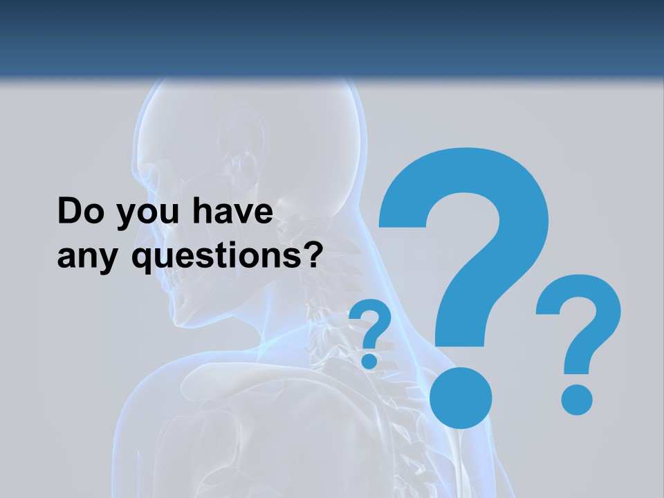 A Skeleton Is Shown With A Blue Background PowerPoint Template