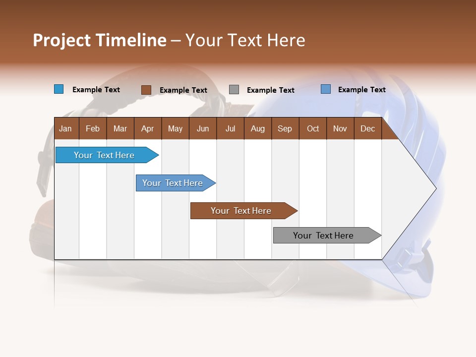 A Blue Hard Hat And Ear Muffs On Top Of A Pair Of Shoes PowerPoint Template