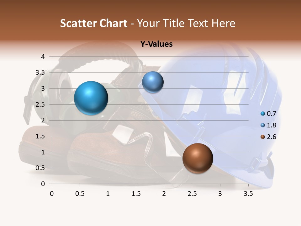 A Blue Hard Hat And Ear Muffs On Top Of A Pair Of Shoes PowerPoint Template